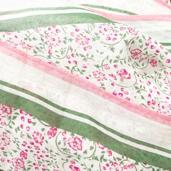 Vintage Floral Scarf Wrap Hair Accessory Romantic Feminine Euro Girl Bandana - Picture 5 of 10